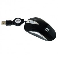 Mini Mouse Retrátil USB Preto 800DPI MS3207 C3 TECH